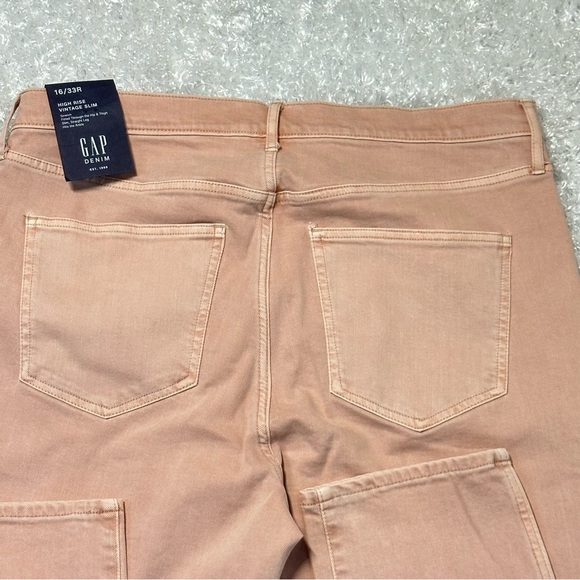 Gap Pink High Rise Vintage Slim Ankle Pants Sz 16 NWT (Flawed) - Picture 11 of 11